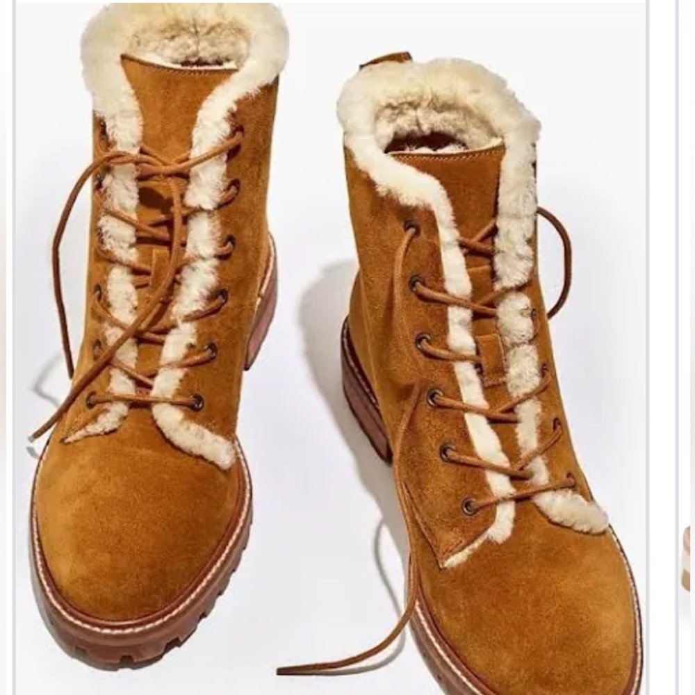 Madewell fur boots new never worn